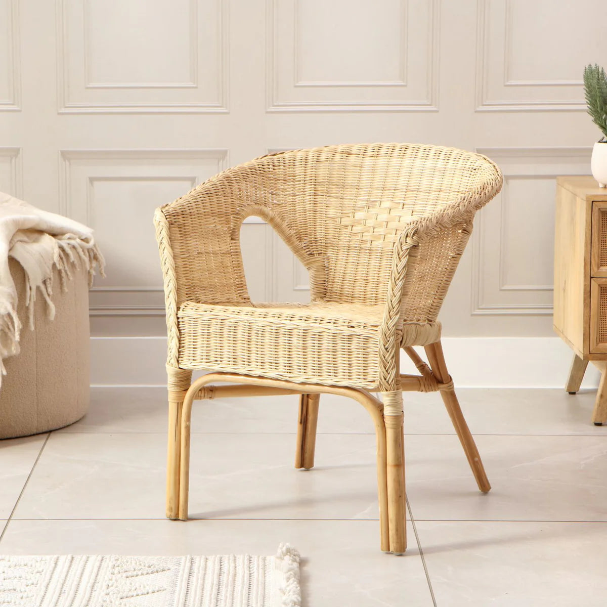 Adults Small Wicker Loom Chair - Natural