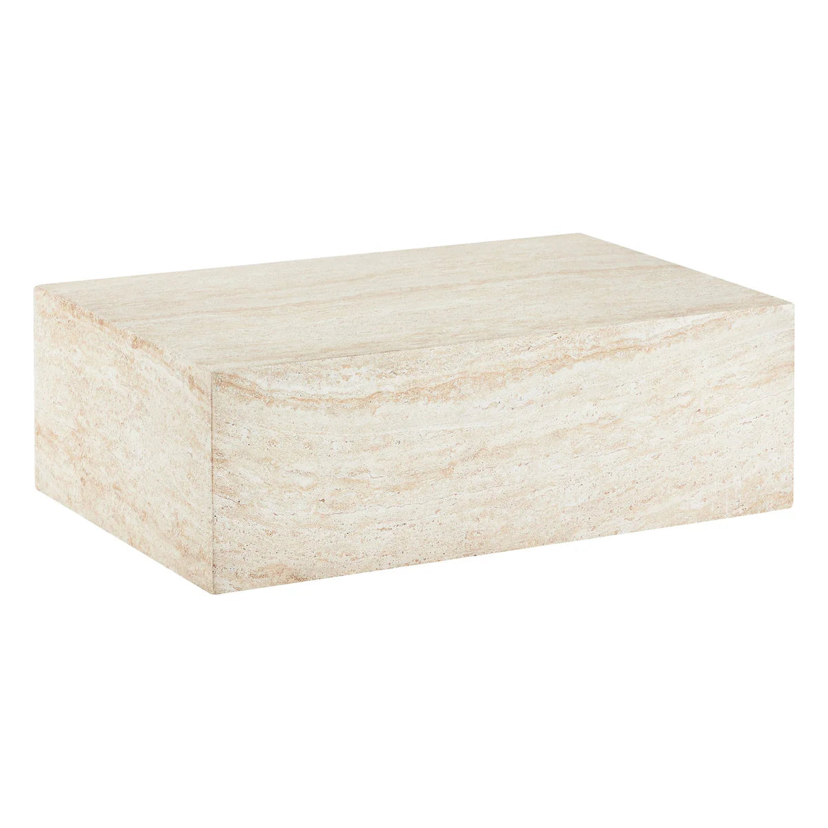 Pisa Rectangle Travertine look Coffee Table - Indoor & Outdoor Table