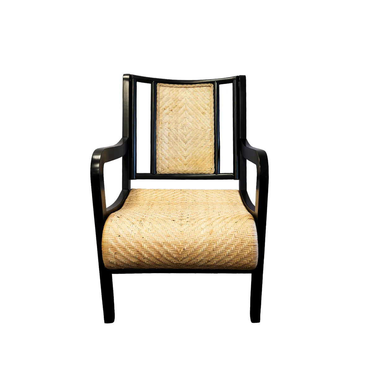 Harmony Wicker Chair with Black Arms