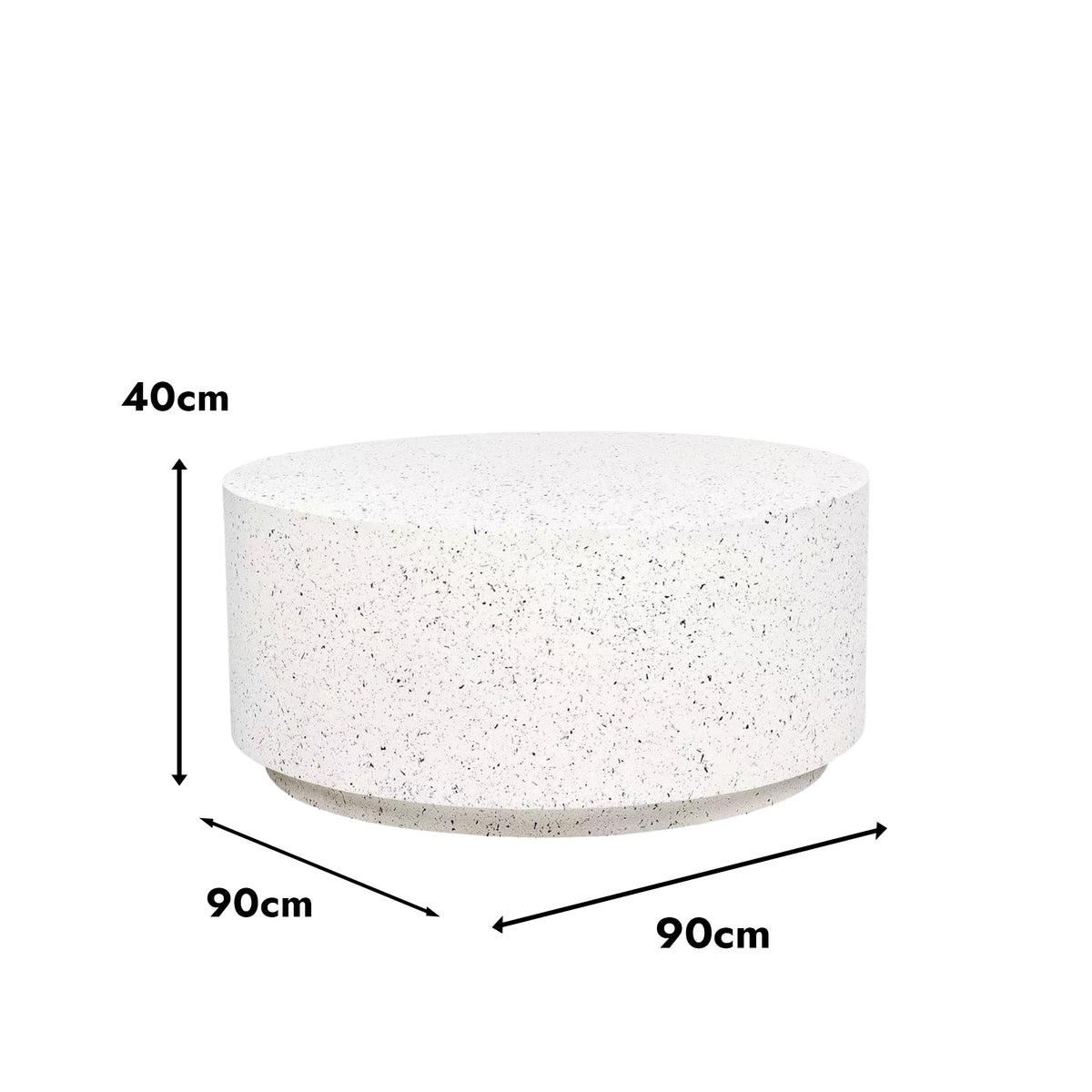 Desser Pedro Round Terrazzo Look Coffee Table dimensions