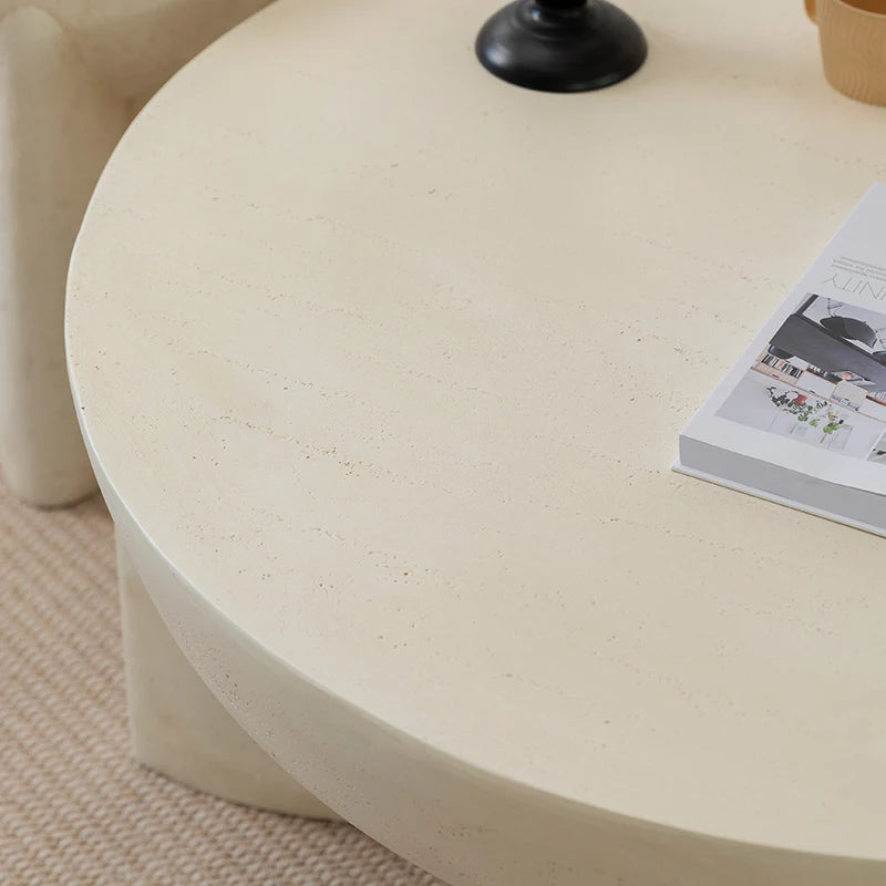 Naples Concrete Look Round Coffee Table - Indoor & Outdoor Table