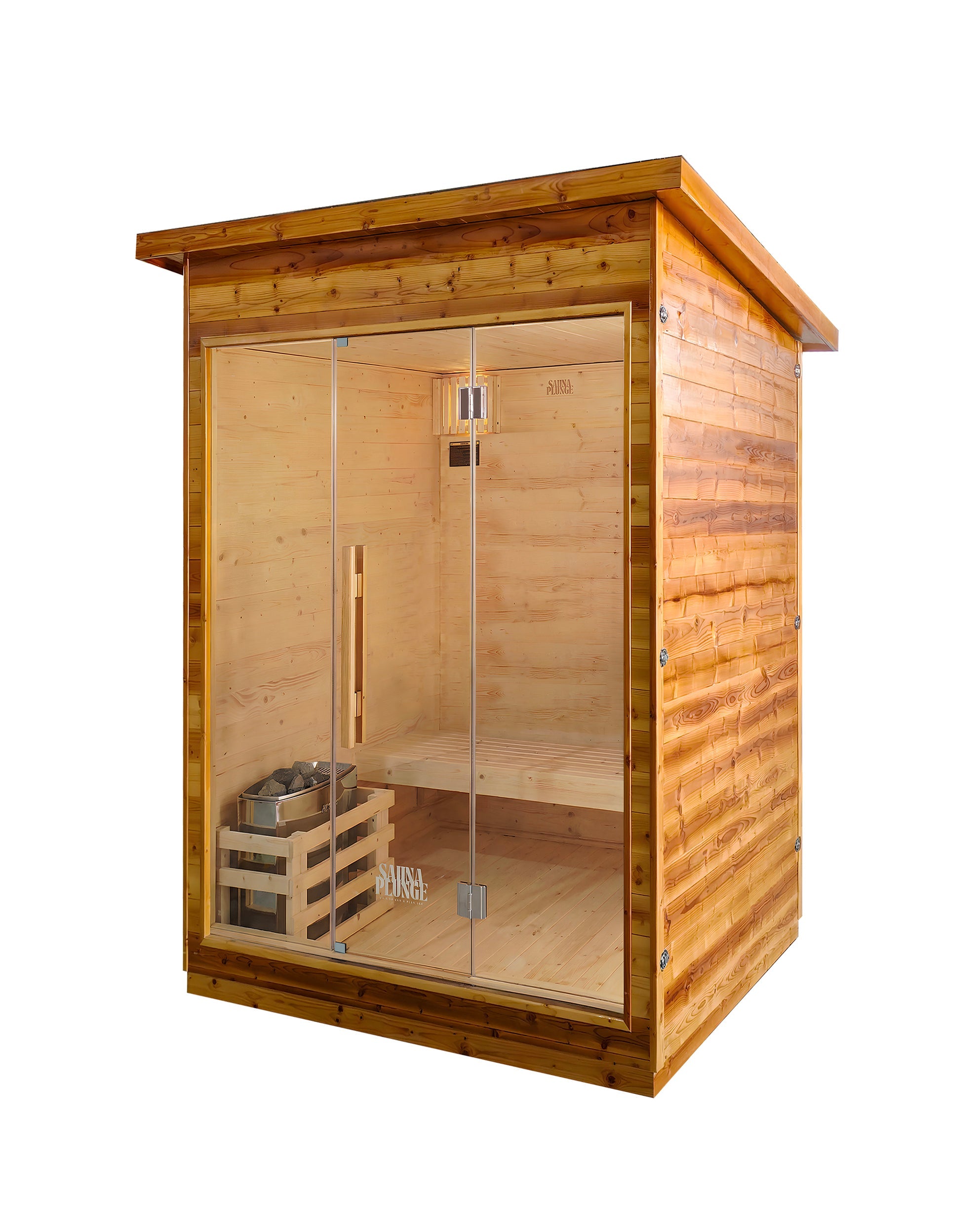 The Bronte Traditional Outdoor 2 Person Cabin Sauna By SaunaPlunge