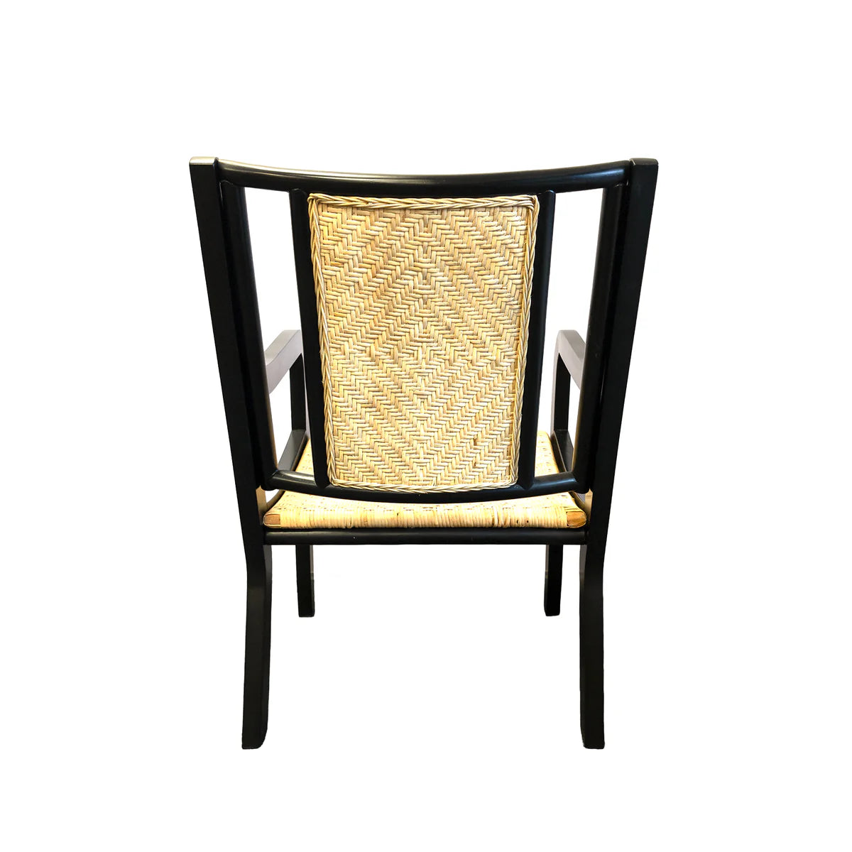 Harmony Wicker Chair with Black Arms