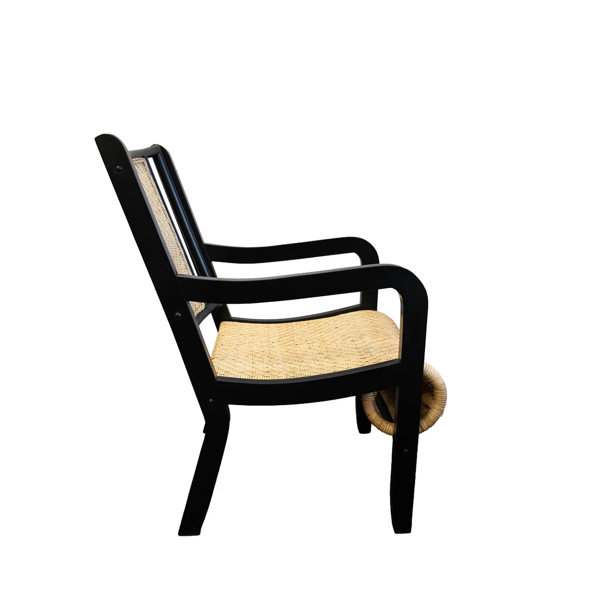 Harmony Wicker Chair with Black Arms