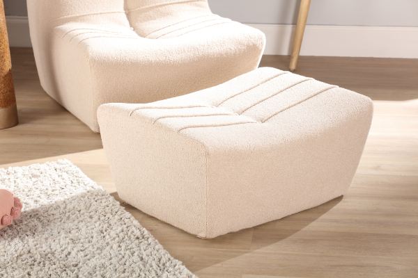 Cosy Cream Boucle Footstool