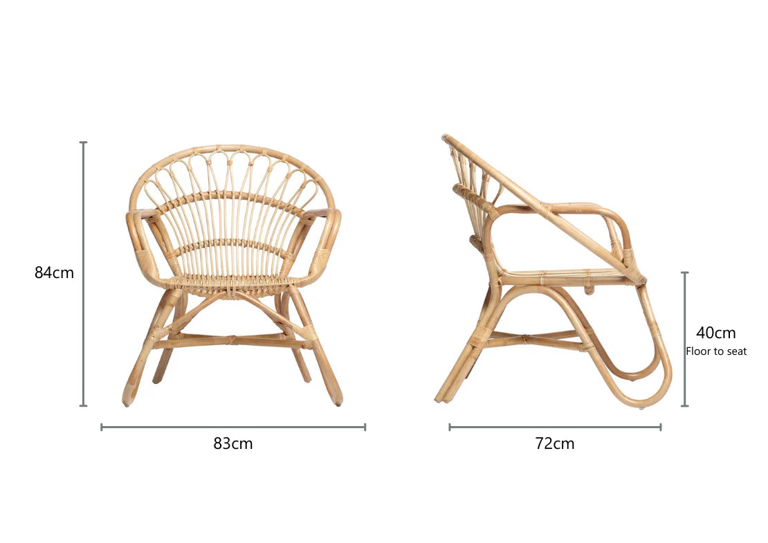 Natural Nordic Rattan Chair